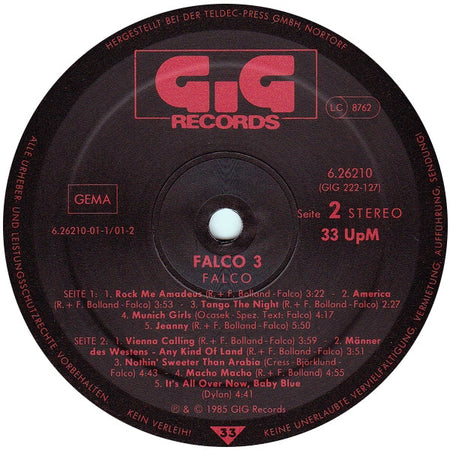 Falco : Falco 3 (LP, Album)
