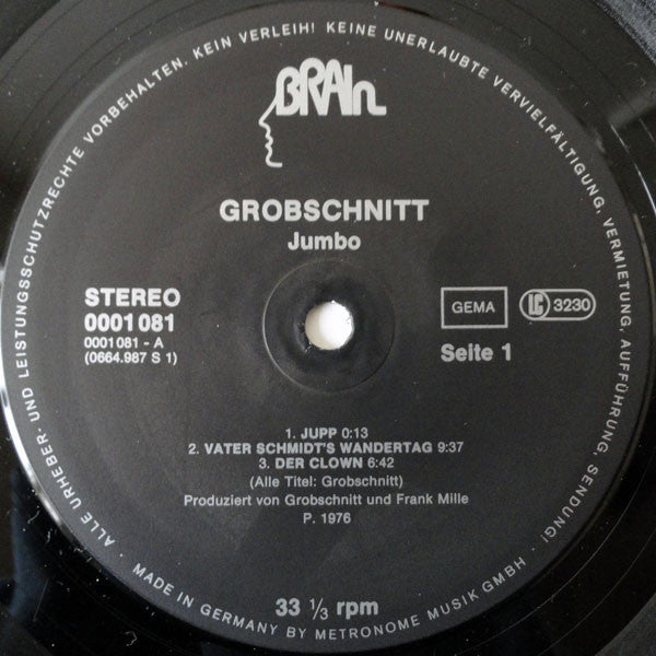 Grobschnitt : Jumbo Mit Deutschen Texten (LP, Album, RE, RP)