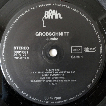 Grobschnitt : Jumbo Mit Deutschen Texten (LP, Album, RE, RP)