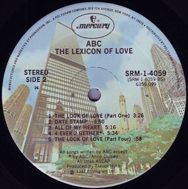ABC : The Lexicon Of Love (LP, Album, 26 )