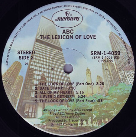 ABC : The Lexicon Of Love (LP, Album, 26 )