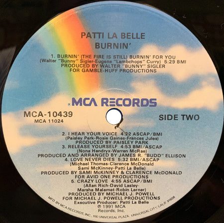 Patti LaBelle : Burnin' (LP, Album)