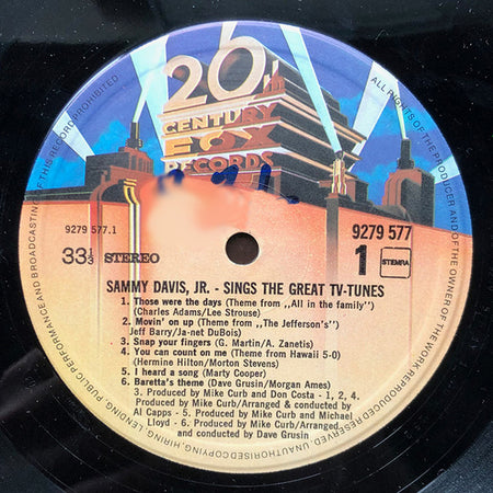 Sammy Davis Jr. : Sings The Great TV-Tunes (LP, Album)