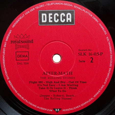 The Rolling Stones : After-Math (LP, Album, RP)