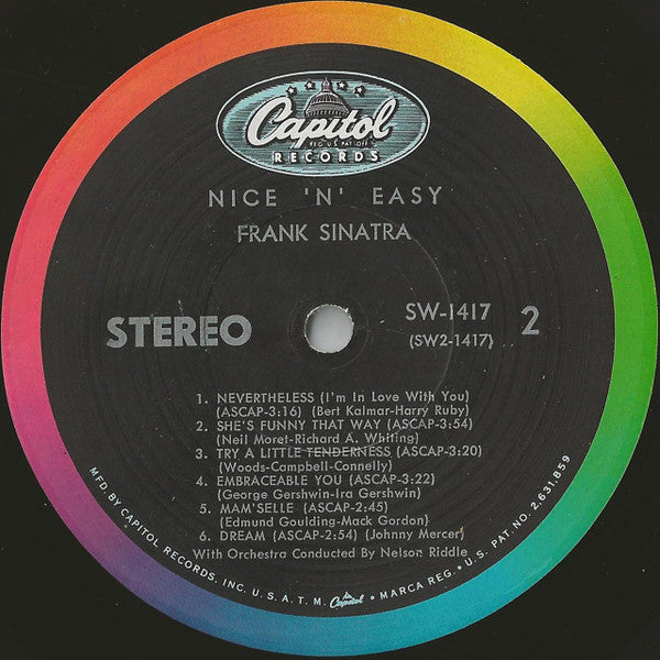 Frank Sinatra : Nice 'N' Easy (LP, Album, RP, Scr)