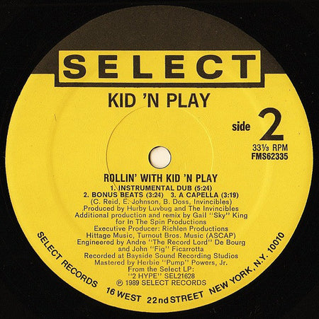 Kid 'N' Play : Rollin' With Kid 'N Play (12", Single)