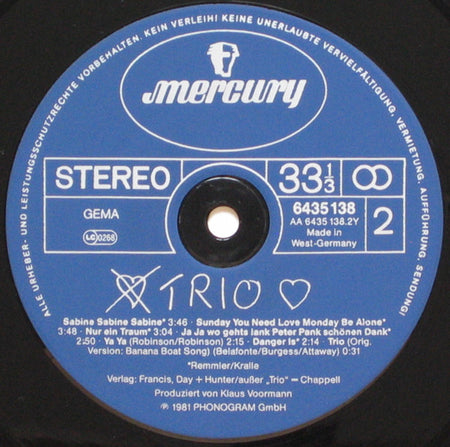 Trio : Trio (LP, Album)