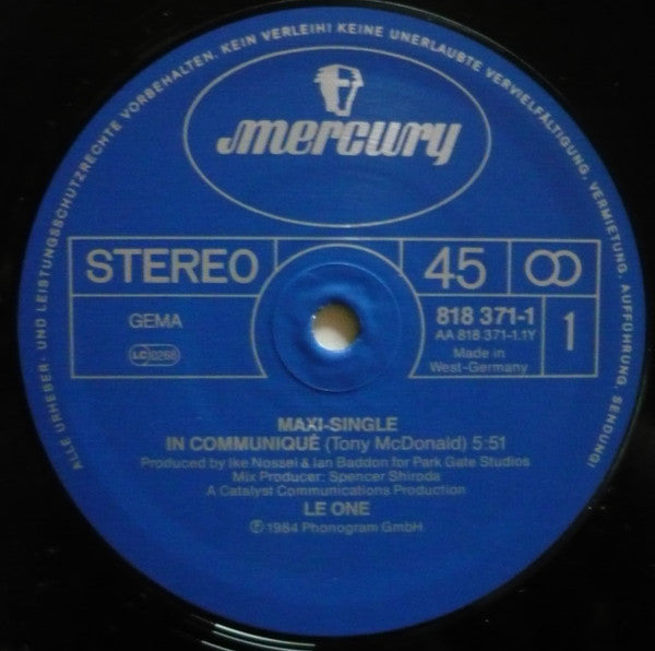 Le One : In Communiqué (12", Maxi)