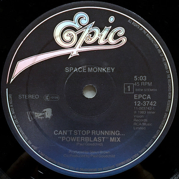 Space Monkey (3) : Can't Stop Running (12")