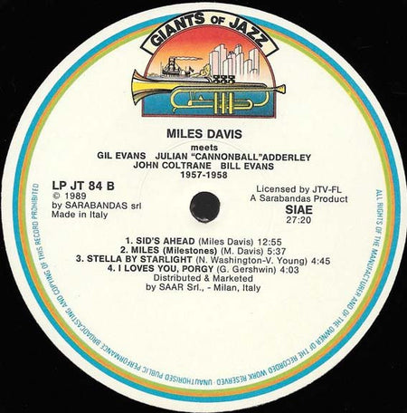 Miles Davis : Miles Davis 1957-1958 Meets Gil Evans, Julian "Cannonball" Adderley, John Coltrane, Bill Evans (LP, Comp)