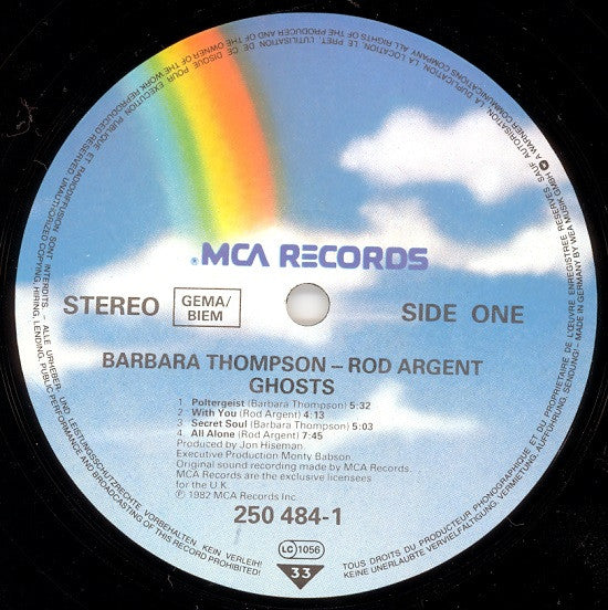 Barbara Thompson / Rod Argent : Ghosts (LP, Album, RE)