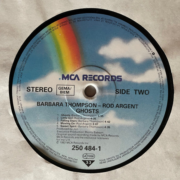 Barbara Thompson / Rod Argent : Ghosts (LP, Album, RE)