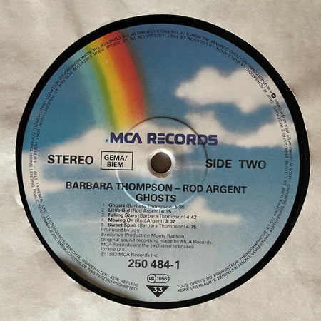 Barbara Thompson / Rod Argent : Ghosts (LP, Album, RE)