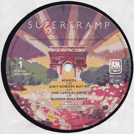 Supertramp : Paris (2xLP, Album)