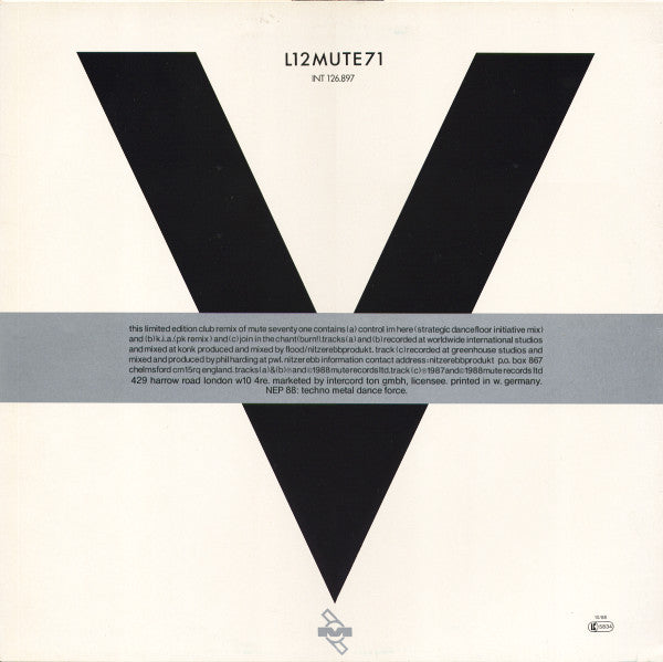 Nitzer Ebb : Control Im Here - Edition Number Two (Strategic Dancefloor Initiative) (12", Maxi, Ltd)