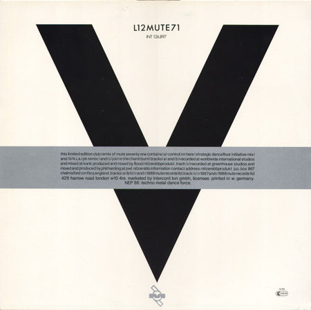 Nitzer Ebb : Control Im Here - Edition Number Two (Strategic Dancefloor Initiative) (12", Maxi, Ltd)