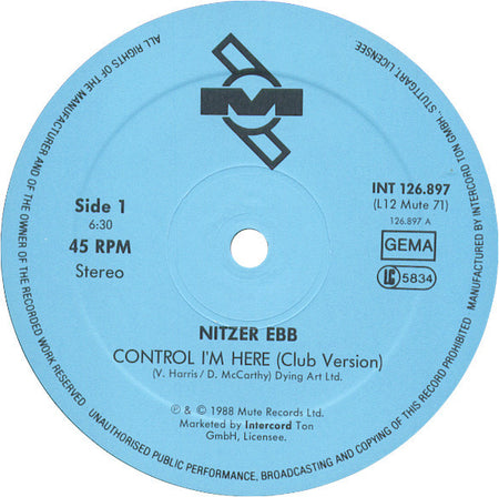 Nitzer Ebb : Control Im Here - Edition Number Two (Strategic Dancefloor Initiative) (12", Maxi, Ltd)