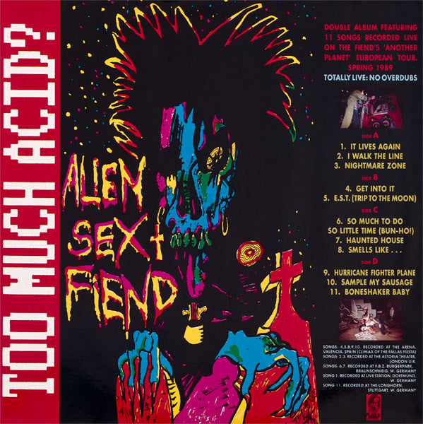 Alien Sex Fiend : Too Much Acid? (2xLP, Album)