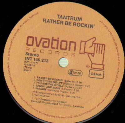 Tantrum (9) : Rather Be Rockin' (LP, Album)