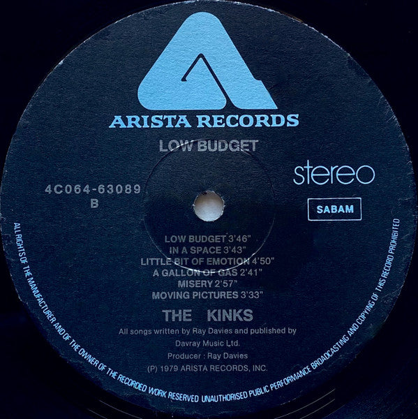 The Kinks : Low Budget (LP, Album)