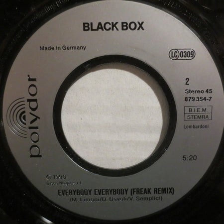 Black Box : Megamix (Everybody Everybody - I Don't Know Anybody Else - Ride On Time) (7", Single)