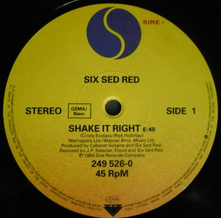 Six Sed Red : Shake It Right (12")