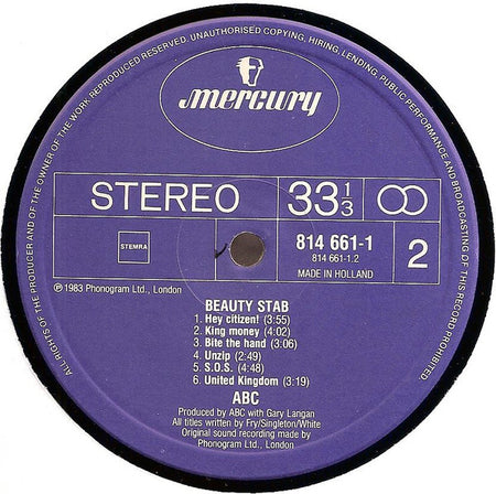 ABC : Beauty Stab (LP, Album)