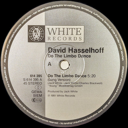 David Hasselhoff : Do The Limbo Dance (12", Maxi)