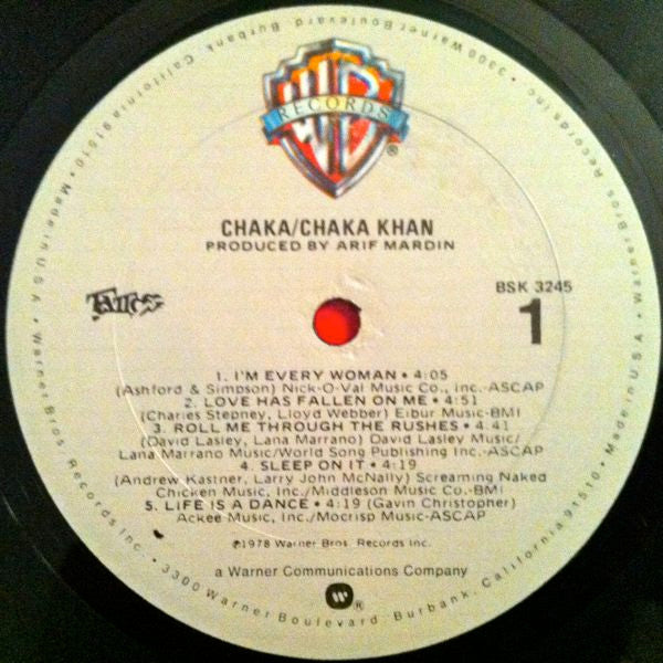 Chaka Khan : Chaka (LP, Album, Gol)