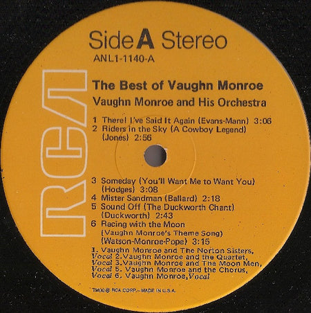 Vaughn Monroe : The Best Of Vaughn Monroe (LP, Comp, RE, Ind)