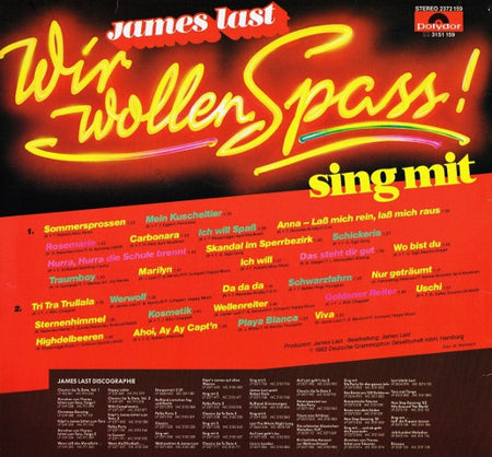 James Last : Wir Wollen Spass! (LP)