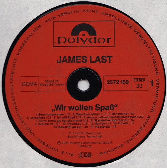 James Last : Wir Wollen Spass! (LP)
