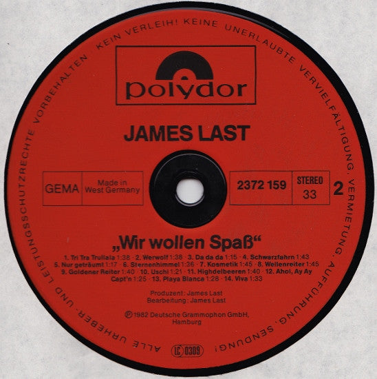 James Last : Wir Wollen Spass! (LP)