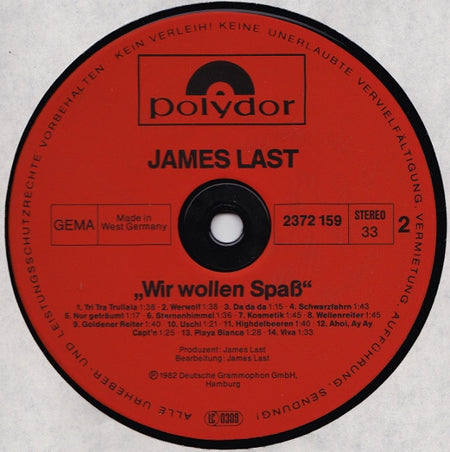 James Last : Wir Wollen Spass! (LP)