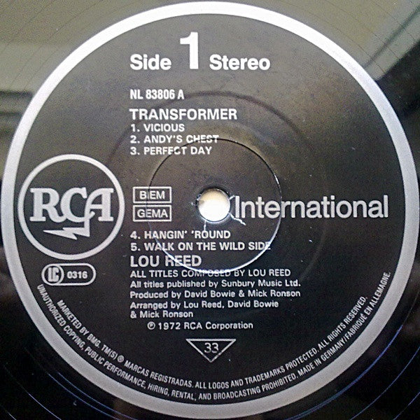 Lou Reed : Transformer (LP, Album, RP)