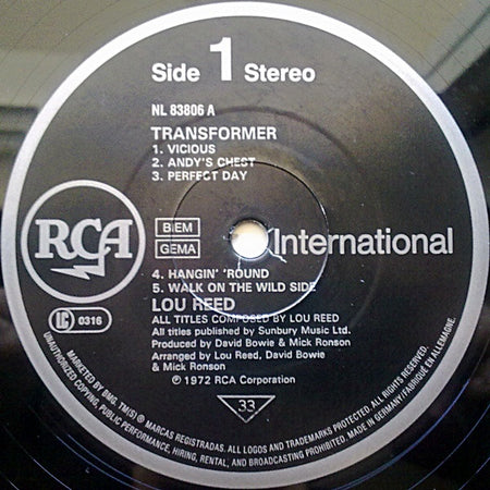 Lou Reed : Transformer (LP, Album, RP)