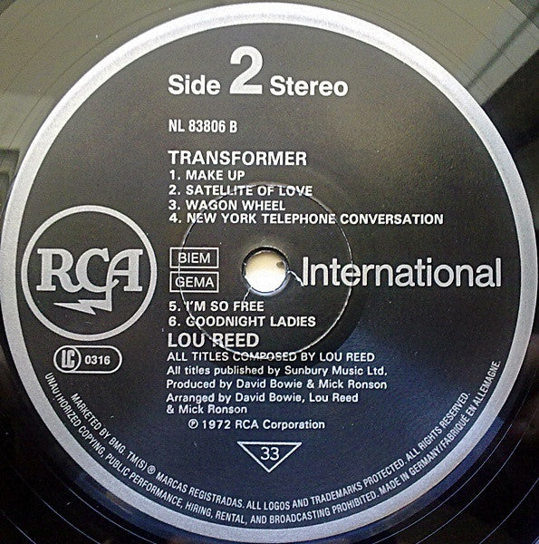 Lou Reed : Transformer (LP, Album, RP)