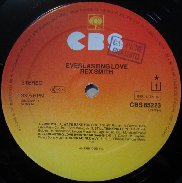 Rex Smith : Everlasting Love (LP)