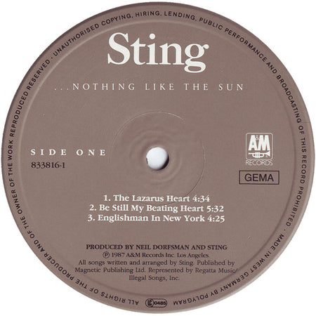 Sting : ...Nothing Like The Sun (2xLP, Album)