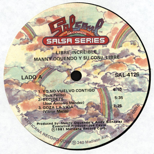 Manny Oquendo  Y Su Conjunto Libre : Libre Increible (LP, Album)