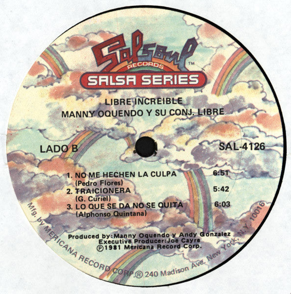 Manny Oquendo  Y Su Conjunto Libre : Libre Increible (LP, Album)