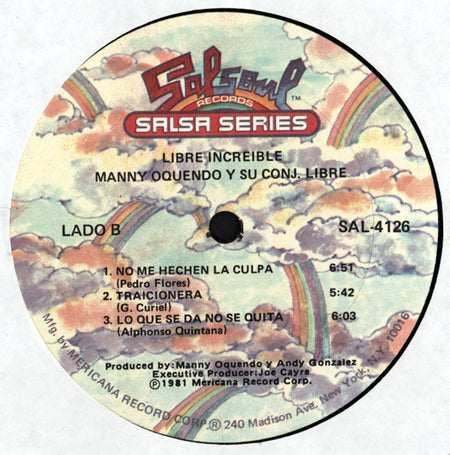 Manny Oquendo  Y Su Conjunto Libre : Libre Increible (LP, Album)