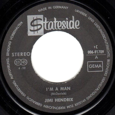 Jimi Hendrix : I'm A Man (7", Single)