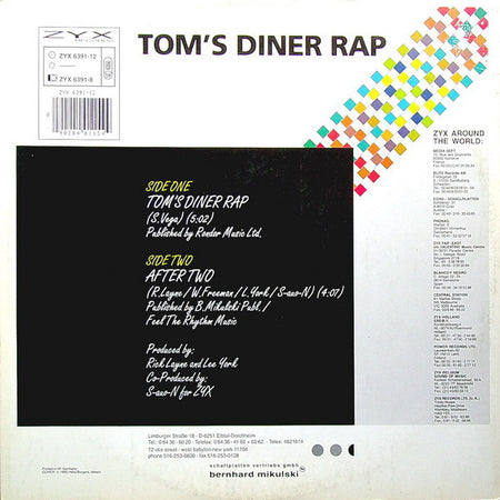 After One : Tom's Diner Rap (12")