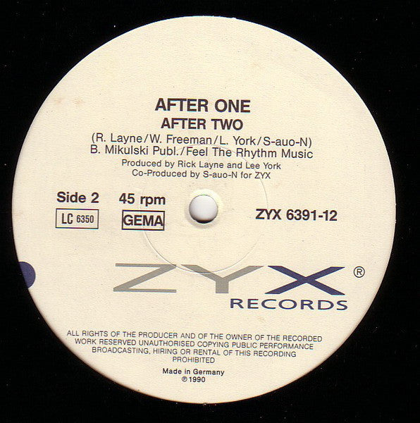 After One : Tom's Diner Rap (12")