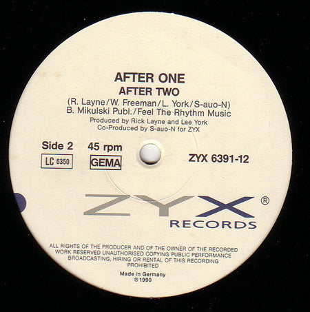 After One : Tom's Diner Rap (12")