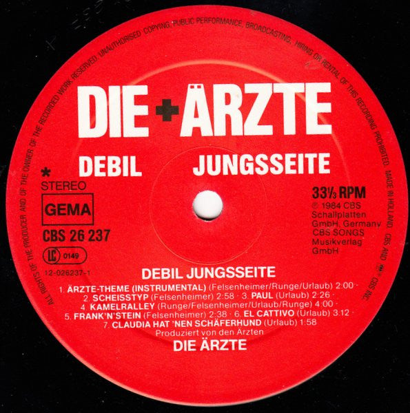 Die Ärzte : Debil (LP, Album)