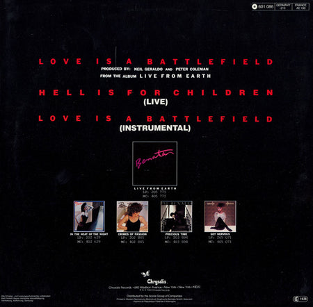 Pat Benatar : Love Is A Battlefield (12", Maxi)