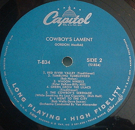 Gordon Macrae : Cowboy's Lament (LP)