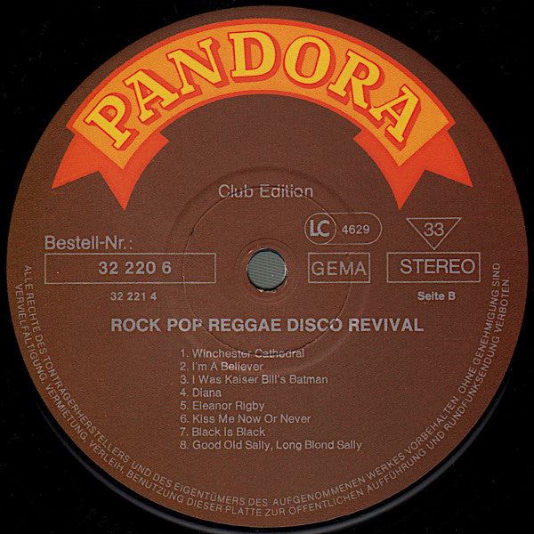 Various : Rock Pop Reggae Disco Revival (2xLP, Comp, Club)